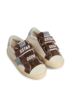 sneakers in pelle marrone GOLDEN GOOSE KIDS | GYF00111F00742982977